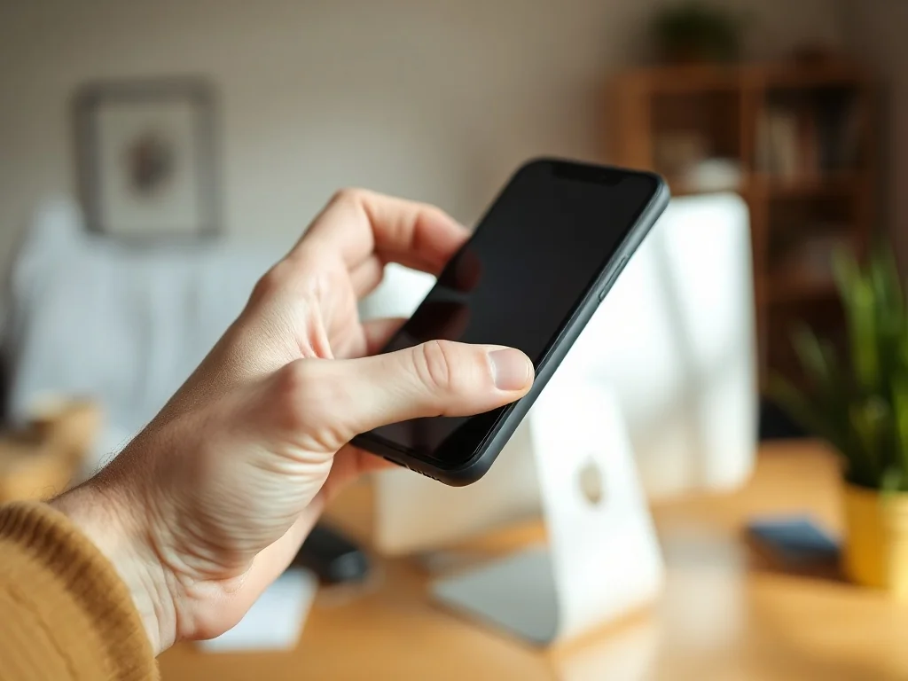 Dłoń trzymająca iPhone'a podczas naciskania przycisków bocznych w celu wykonania zrzutu ekranu.
